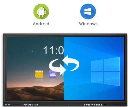 Интерактивная панель iBoard 75″ дюймов диагональ, две ОС (Android 15.0 (поддержка ПО «Кропива»)+Windows)